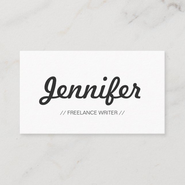Freelance Writer - Snyggt - enkel koncis Visitkort (Framsida)