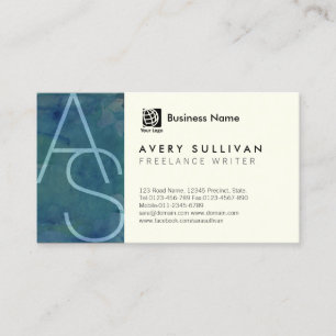 Freelance Writer Thin Brev Monogram Visitkort