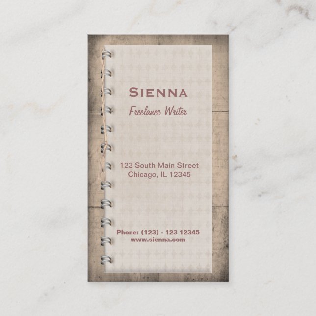 Freelance Writer Visitkort (Framsida)