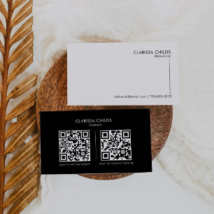 Freelancer Formal Minimalist Simple Qr Code Visitkort
