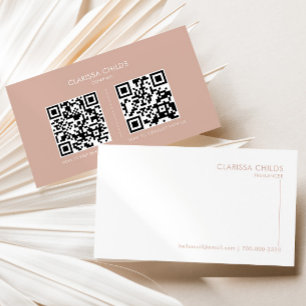 Freelancer , vit, minimalistisk Qr-kod Visitkort