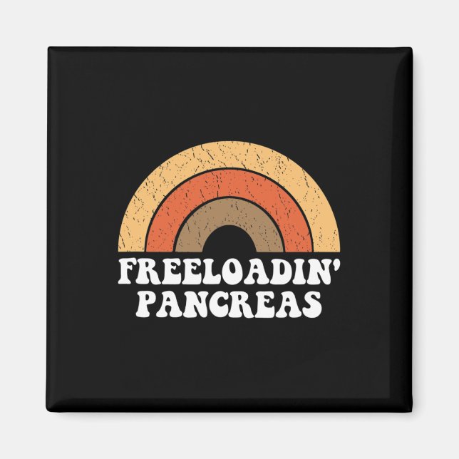 Freeloadin Pankreas Roligt Typ 1 diabetes Diabetes Magnet (Framsidan)