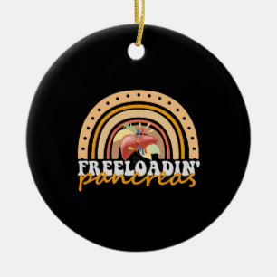 Freeloading Pancreas Funny Typ 1 Diabetes Gift Julgransprydnad Keramik