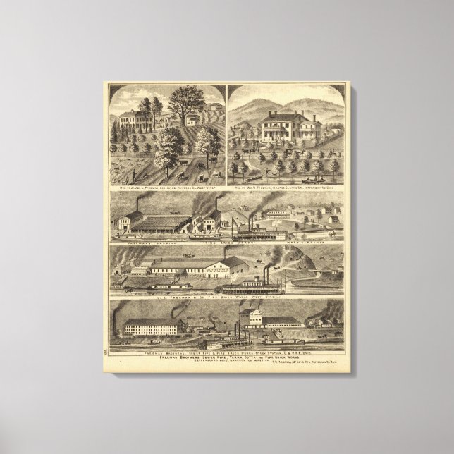 Freeman Brothers Works, Ohio Canvastryck (Framsida)