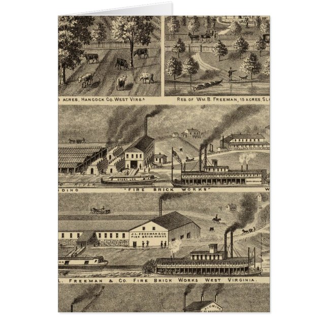 Freeman Brothers Works, Ohio Hälsningskort (Framsidan)
