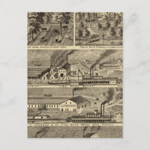 Freeman Brothers Works, Ohio Vykort