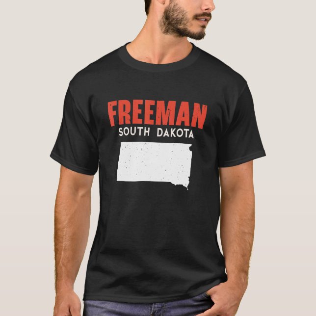 Freeman South Dakota USA State America Travel Sout T Shirt (Framsida)