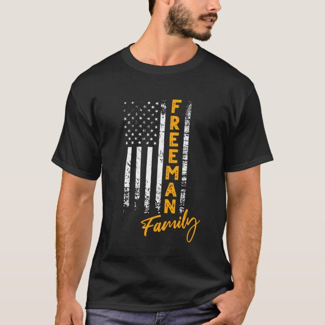 Freeman Surname American Freeman Efternamn Freeman T Shirt (Framsida)