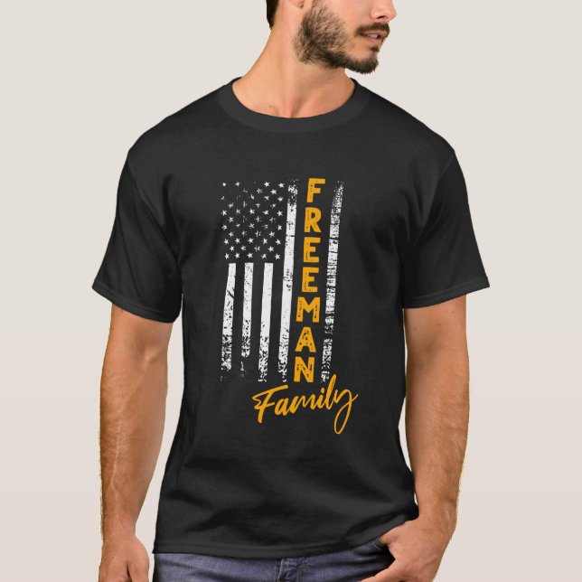 Freeman Surname American Freeman Efternamn Freeman T Shirt (Framsida)