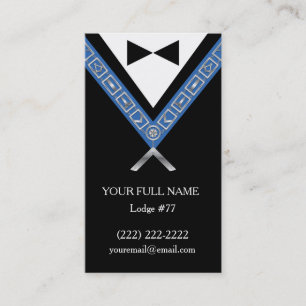 Freemason-Affärskort Anpassningsbar Masonic-mal Visitkort