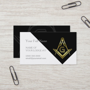 Freemason-Affärskort Masoniska mallar Visitkort