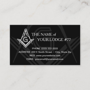 Freemason-Affärskortet - Masonic Anpassningsbar C Visitkort