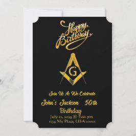 Freemason Birthday-inbjudan Inbjudningar