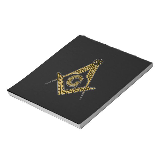 Freemason (Black & Guld) Anteckningsblock (Roterad)