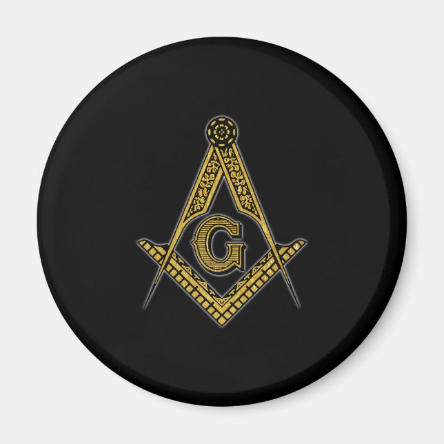 Freemason (Black & Guld) Magnet (Framsidan)