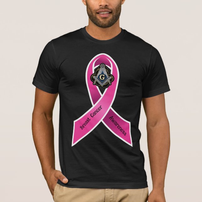 Freemason Breast Cancer Awareness T Shirt (Framsida)
