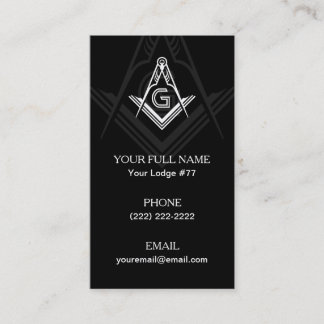 Freemason Business Card-mallar | Masoniskt kort