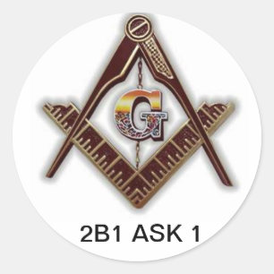 Freemason-dekal Runt Klistermärke