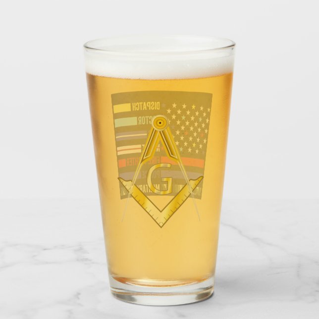 Freemason First Responders Vattenflaska Glaskopp (Baksida fylld)