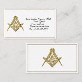 Freemason Freemasonry Symbol Masonic Black Visitkort