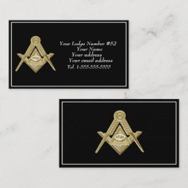 Freemason Freemasonry Symbol Masonic Black Visitkort