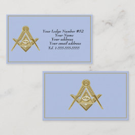 Freemason Freemasonry Symbol Masonic Blue Visitkort