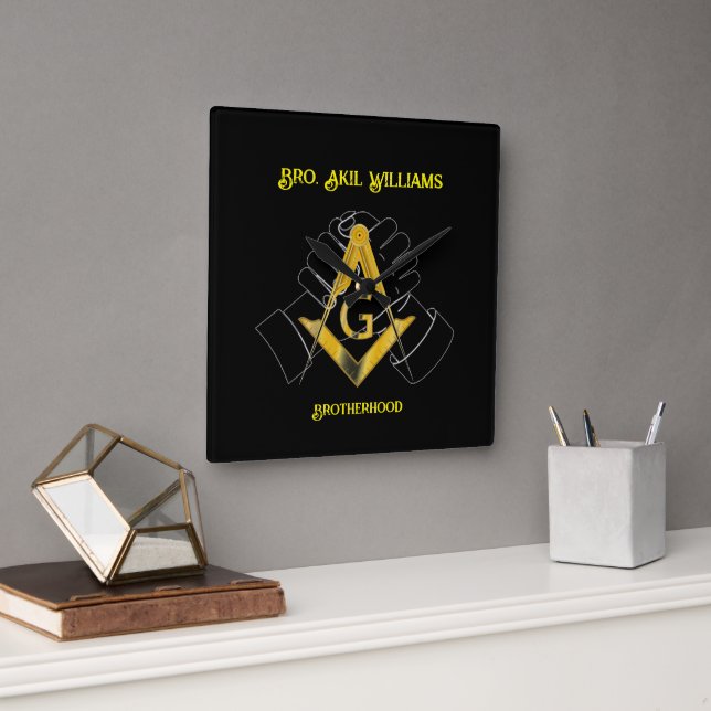 Freemason Fyrkantig Klocka (Kontor)