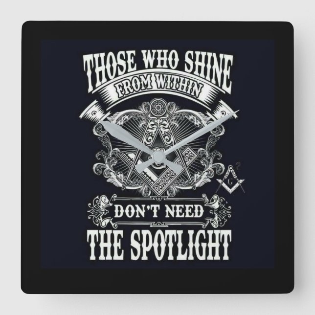 Freemason Fyrkantig Klocka (Framsida)