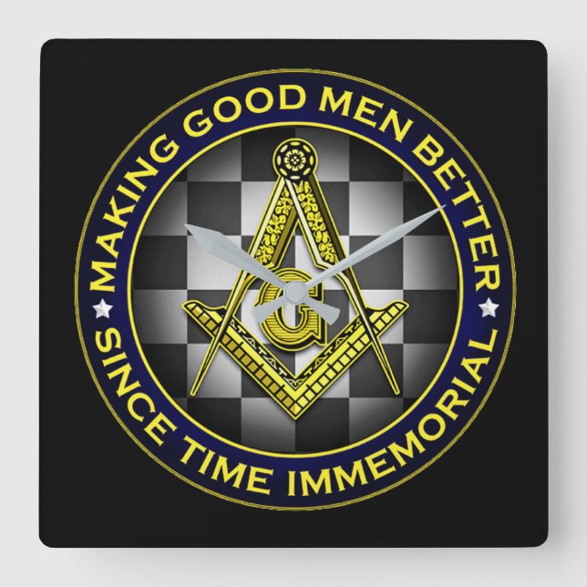 Freemason Fyrkantig Klocka (Framsida)