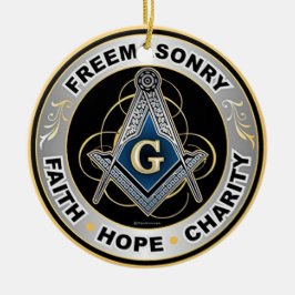 Freemason Julgransprydnad Keramik