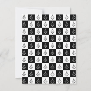 Freemason Kontrollerad Mönster Tack Kort