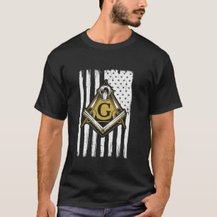 Freemason Masonic Fraternal Freemasonry USA flagga T Shirt