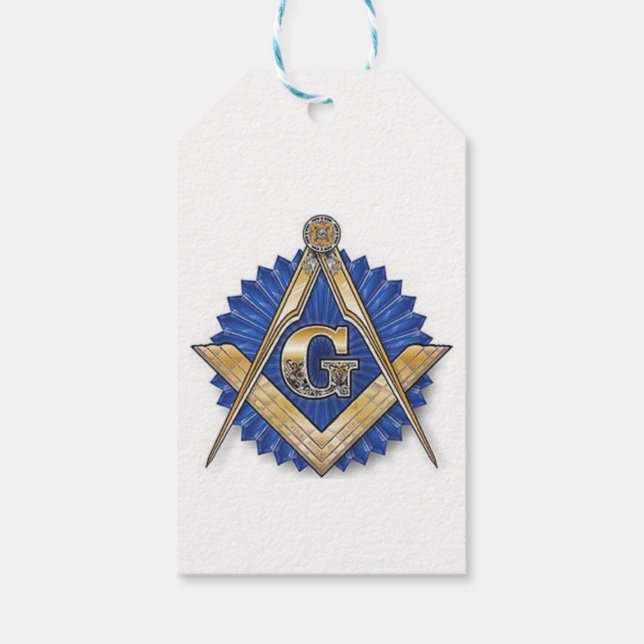 Freemason Masonic Gift Märkres Blue Lodge Presentetikett (Baksidan)