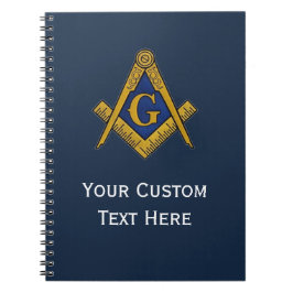 Freemason Masonic Gifts Square och Compass Blue Anteckningsbok
