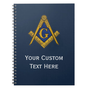 Freemason Masonic Gifts Square och Compass Blue Anteckningsbok