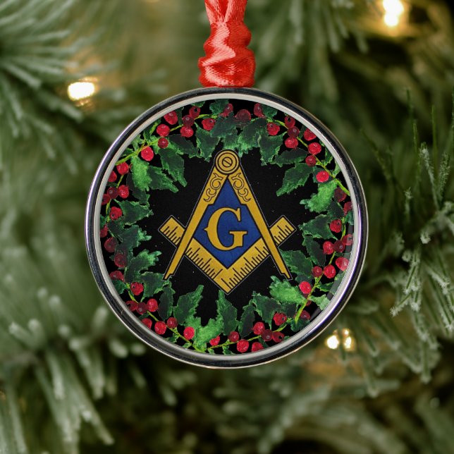 Freemason Masonic jul Wandeme Rustic Julgransprydnad Metall (Träd)