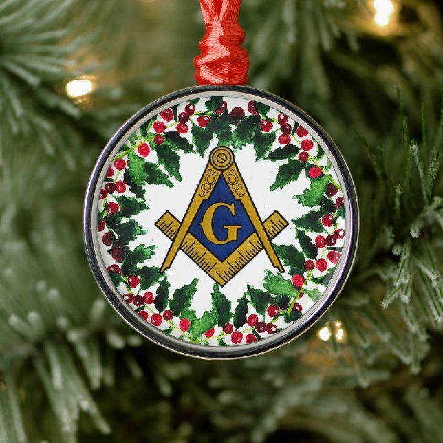 Freemason Masonic jul Wandeme Rustic Julgransprydnad Metall (Träd)
