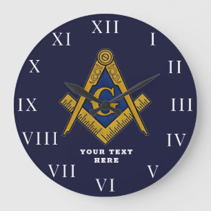 Freemason Masonic Lodge Masonry Stor Klocka
