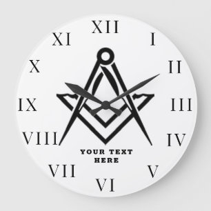 Freemason Masonic Lodge Masonry Stor Klocka