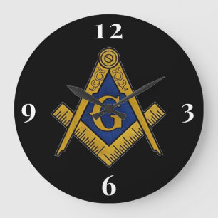 Freemason Masonic Lodge Masonry Stor Klocka