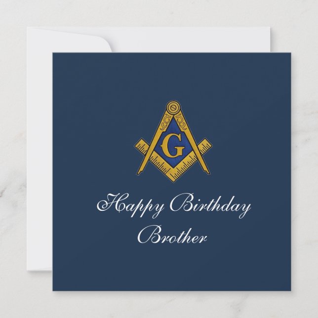 Freemason Masonic Mason Freemason Birthday Inbjudningar (Framsida)