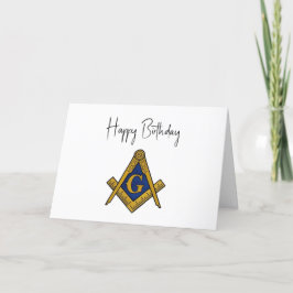 Freemason Masonic Mason Freemason Birthday Tack Kort