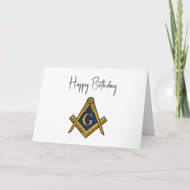 Freemason Masonic Mason Freemason Birthday Tack Kort (Framsida)