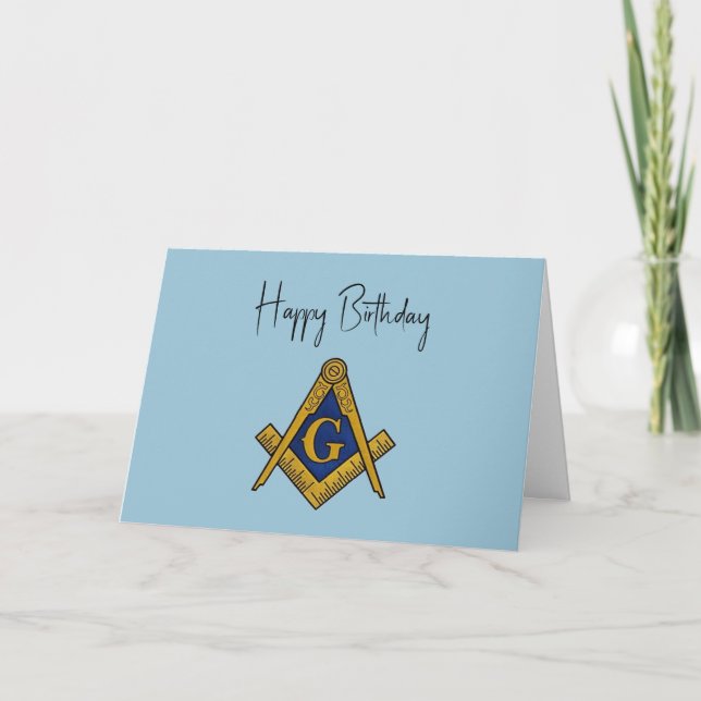 Freemason Masonic Mason Freemason Birthday Tack Kort (Framsida)