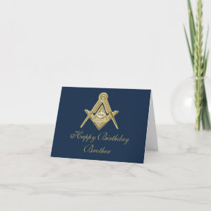 Freemason Masonic Mason Freemason Birthday Tack Kort