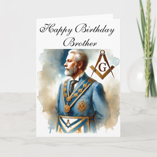 Freemason Masonic Mason Freemason Birthday Tack Kort (Framsida)
