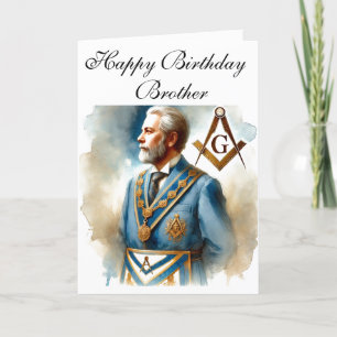Freemason Masonic Mason Freemason Birthday Tack Kort