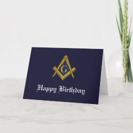 Freemason Masonic Mason Freemason Birthday Tack Kort
