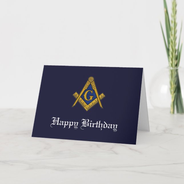 Freemason Masonic Mason Freemason Birthday Tack Kort (Framsida)