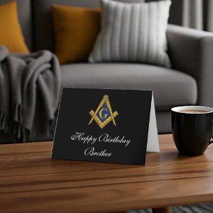 Freemason Masonic Mason Freemason Birthday Tack Kort